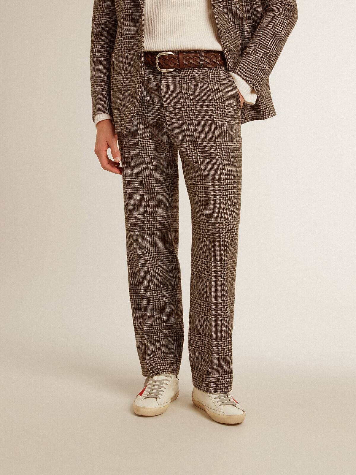 Men's soft houndstooth pants - 3