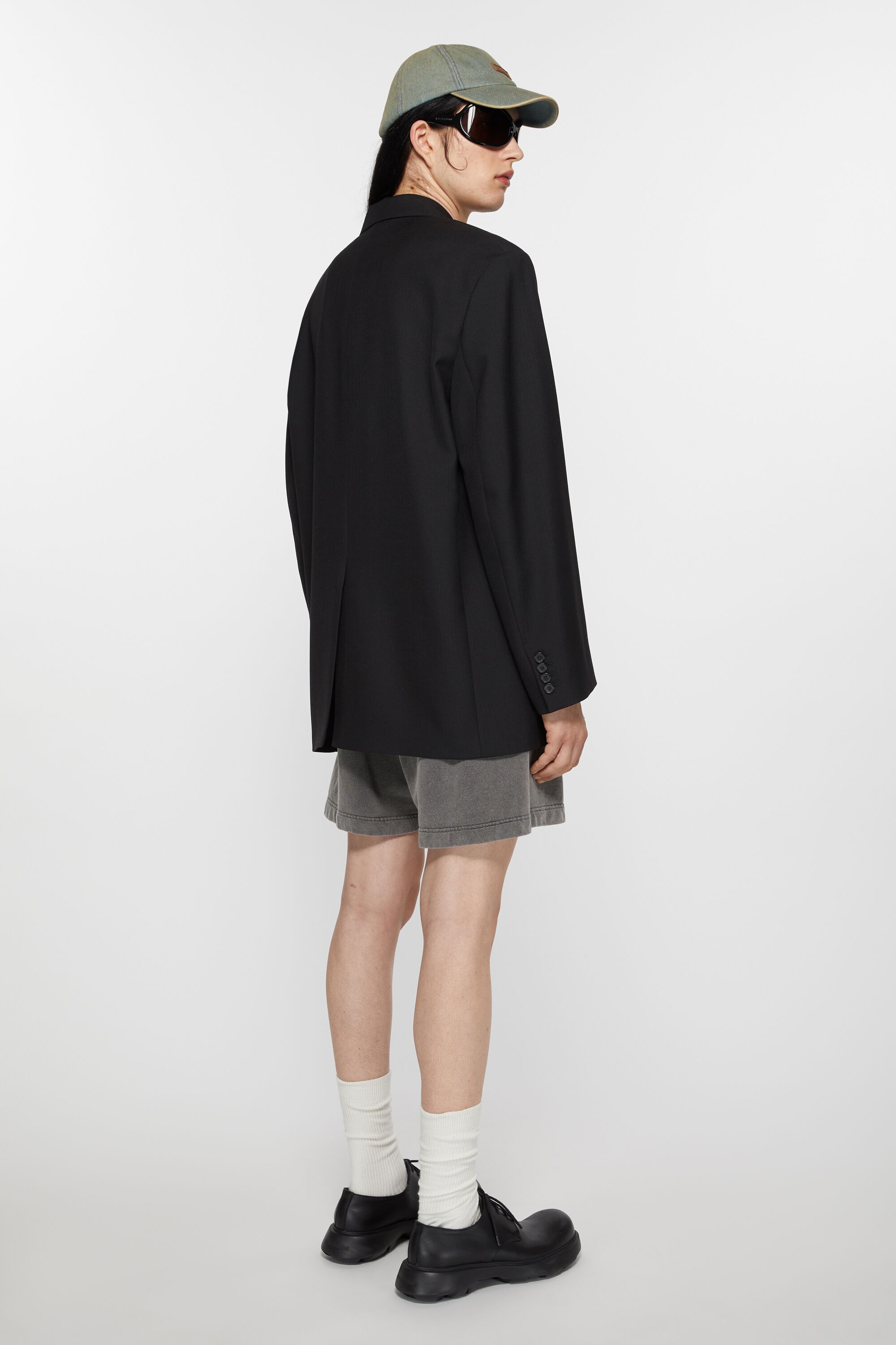 Relaxed fit suit jacket - Black - 4