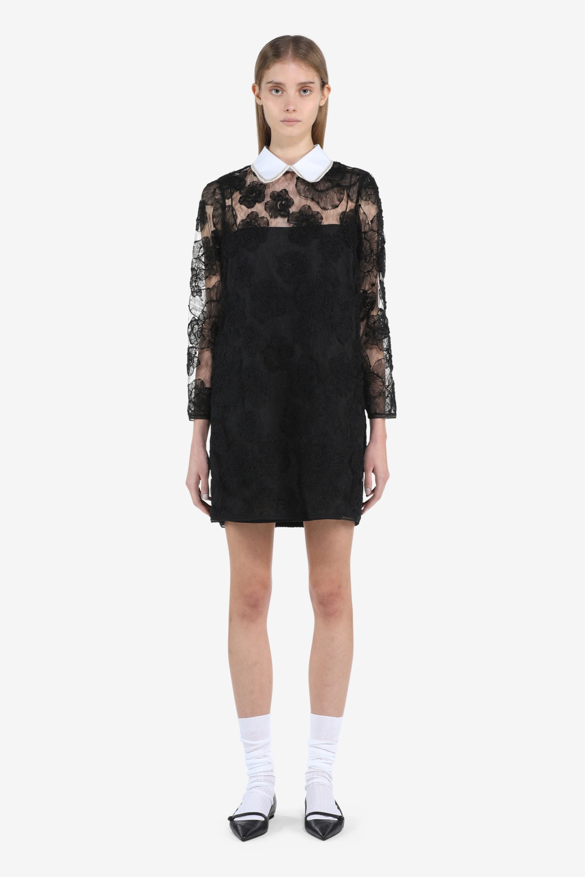 FLORAL-EMBROIDERED DRESS - 1