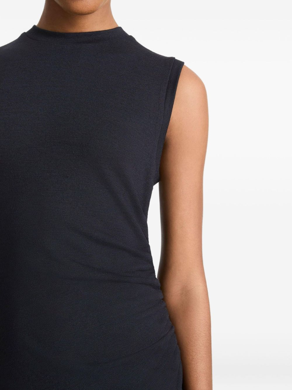 crew-neck sleeveless midi dress - 4