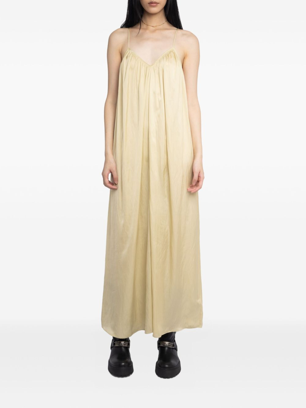 Ristym spaghetti-strap gathered maxi dress - 2
