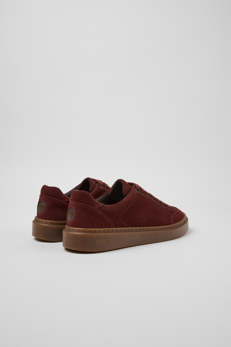 CAMPERLAB Burgundy Suede Leather Sneakers for Women. outlook