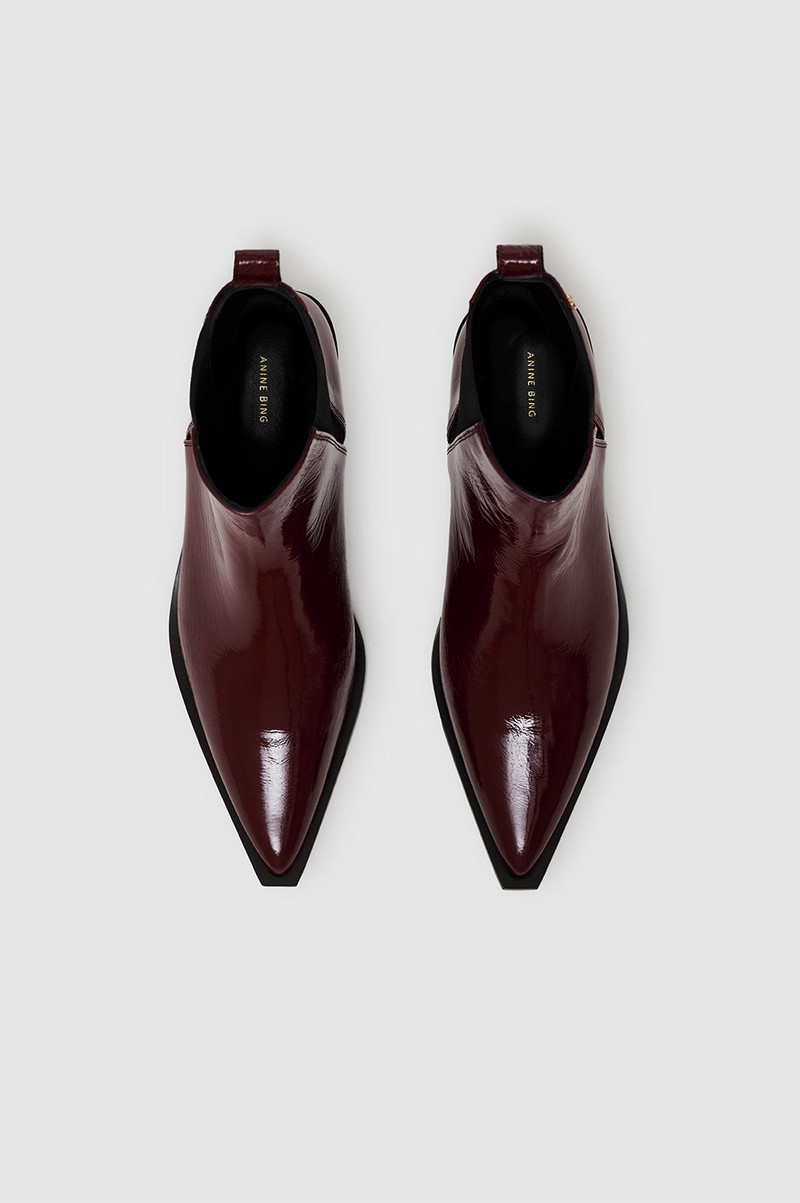 Bekah Flat Boots - Dark Red 4