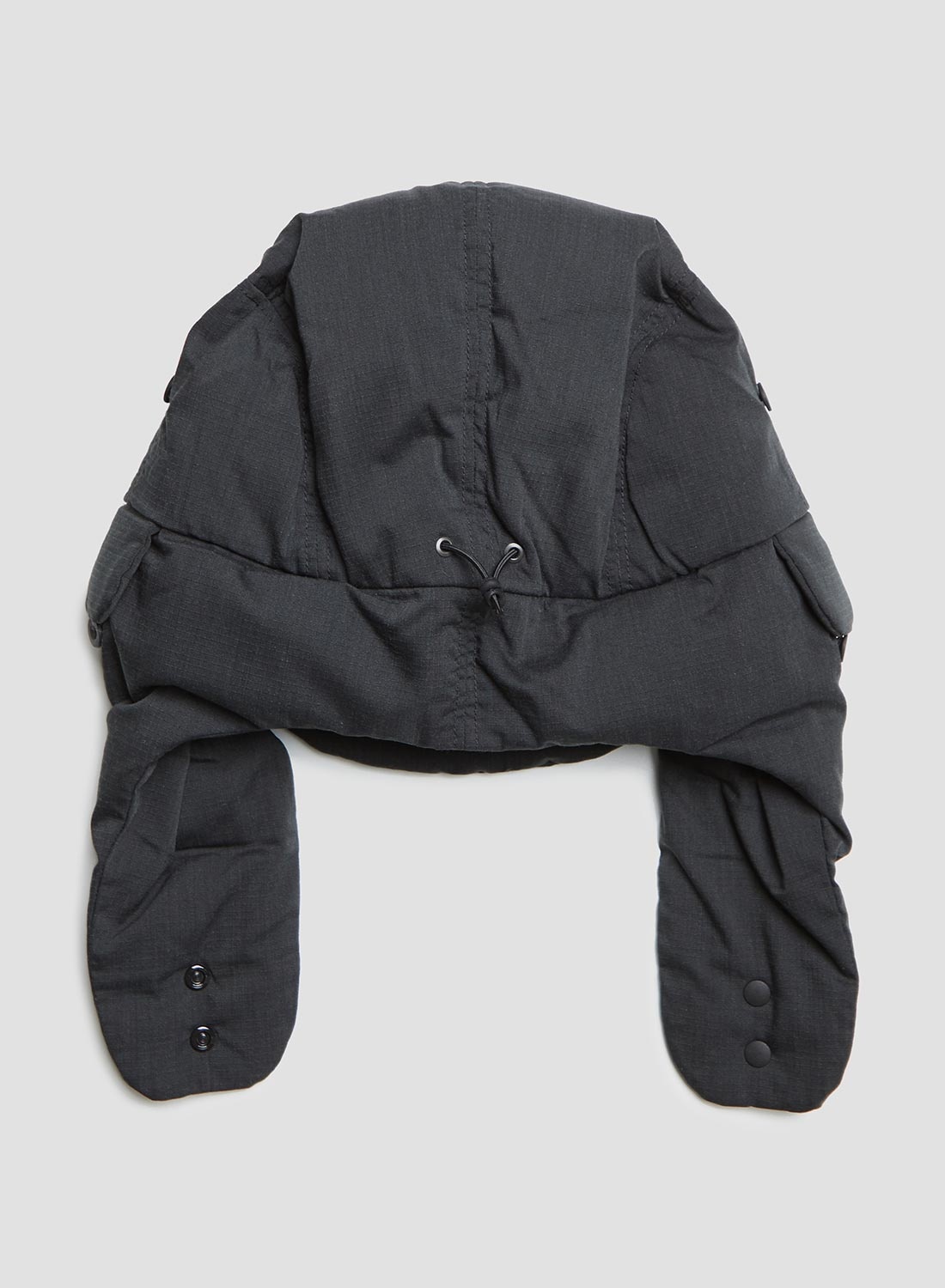 Nanga Hinoc Ripstop Down Ear Flap Cap in Black - 5