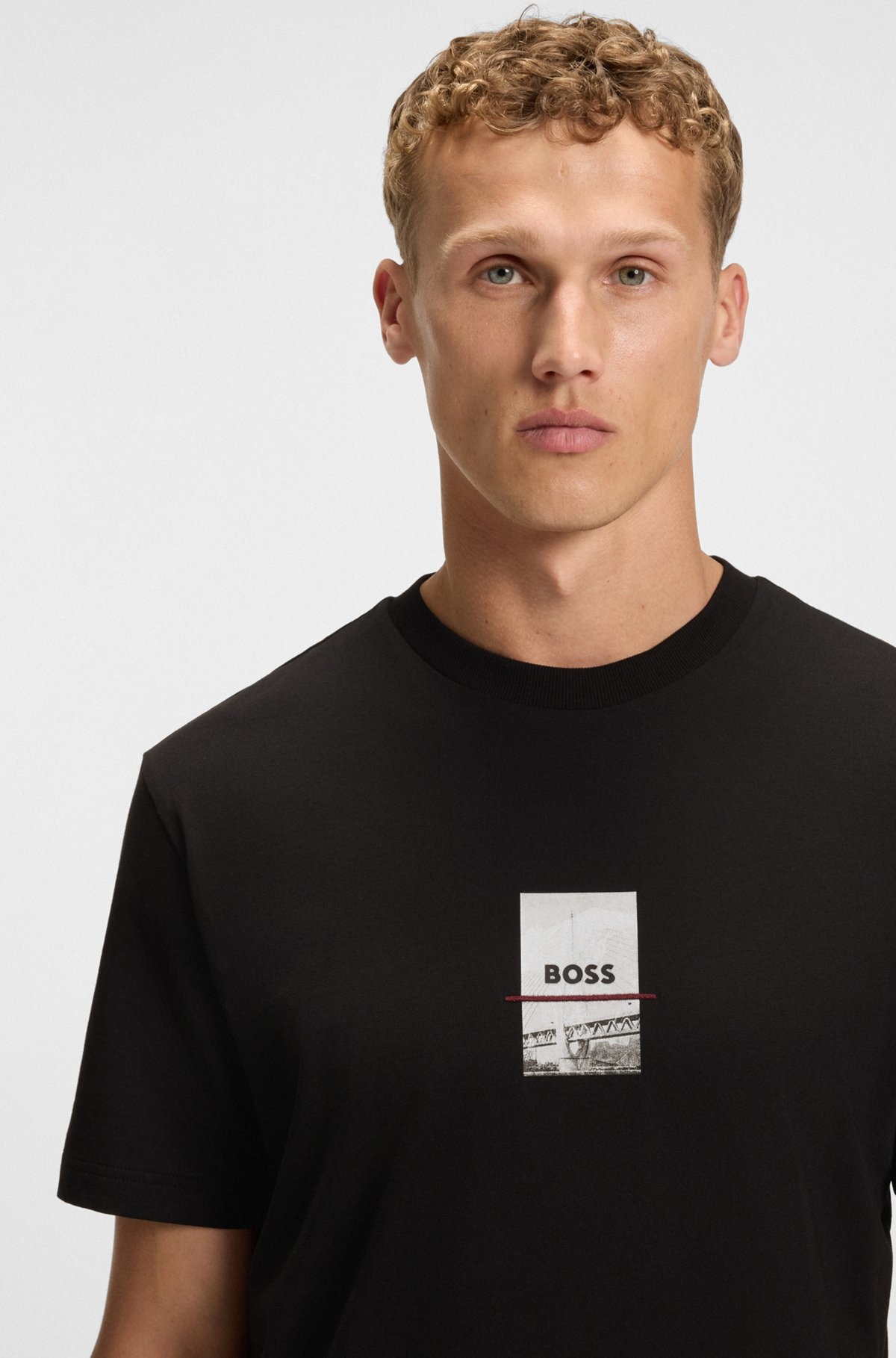 RELAXED-FIT T-SHIRT IN STRETCH COTTON WITH PHOTO PRINT - 3