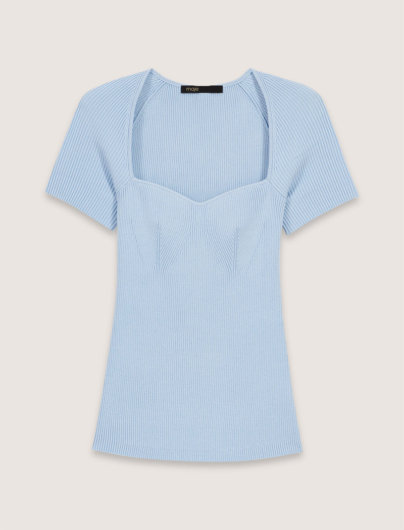 Rib knit top 1