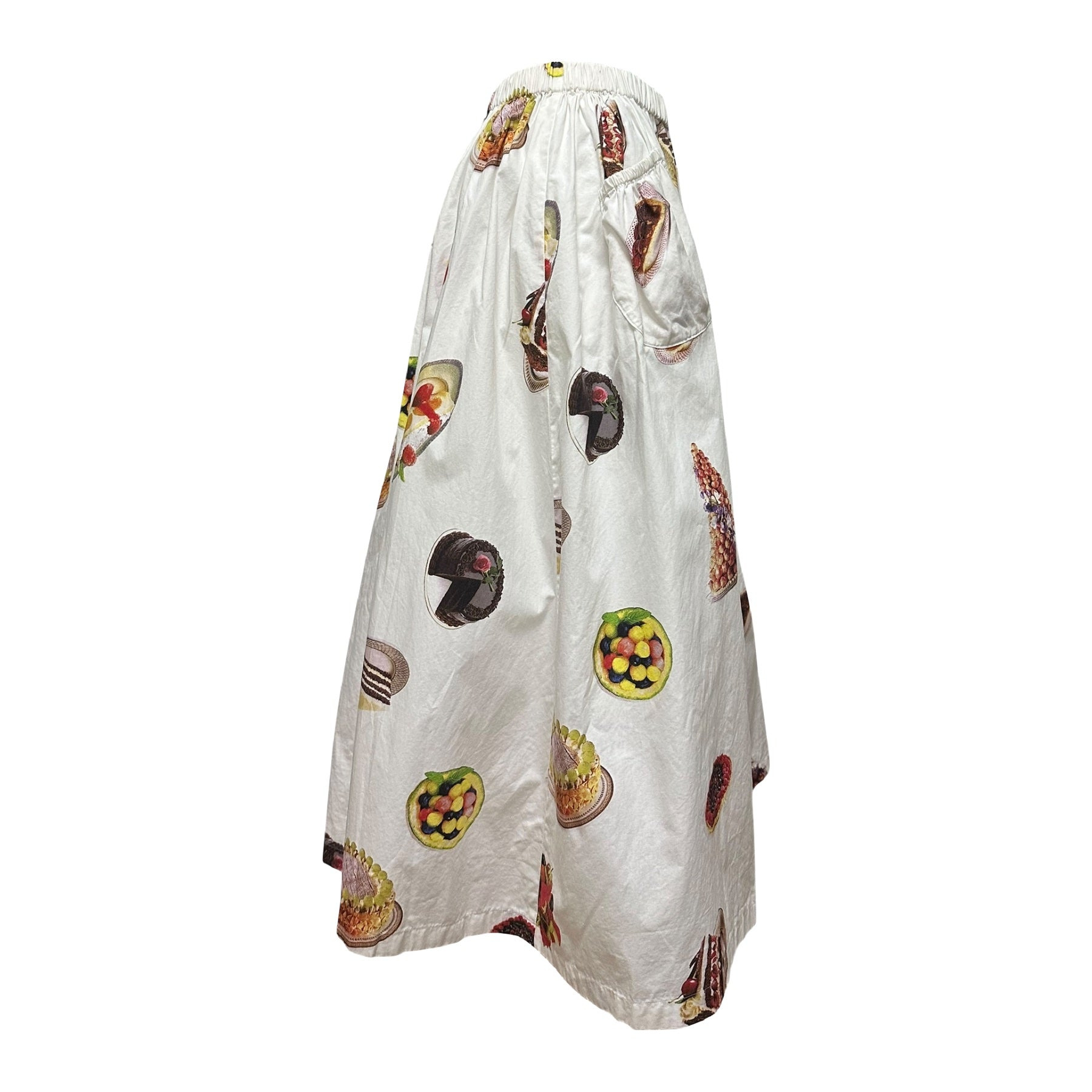 JUNYA WATANABE Spring Summer 2001 Sweet Cake Dessert Print Midi Skirt - 3