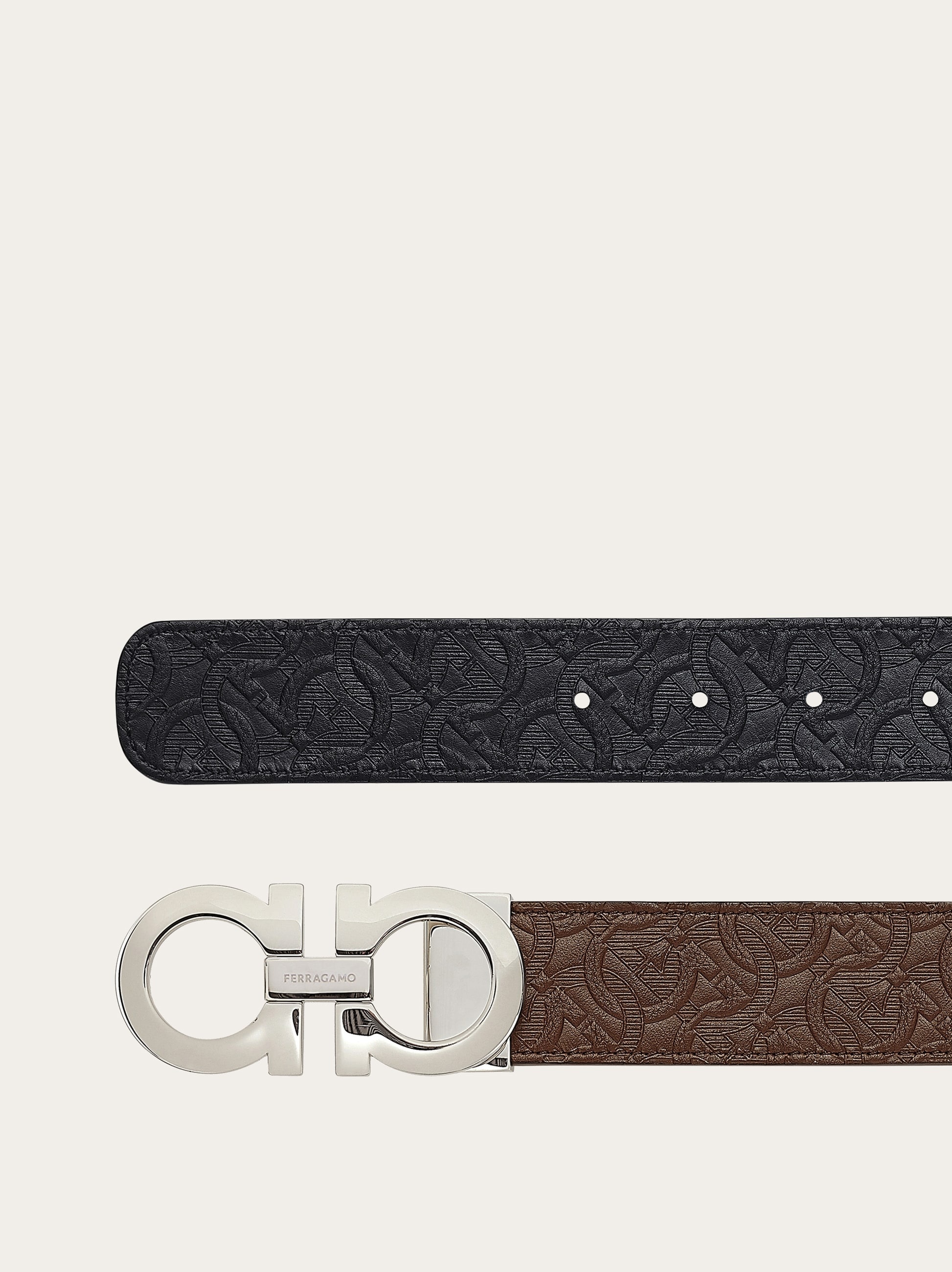 Reversible and adjustable Gancini belt - 2