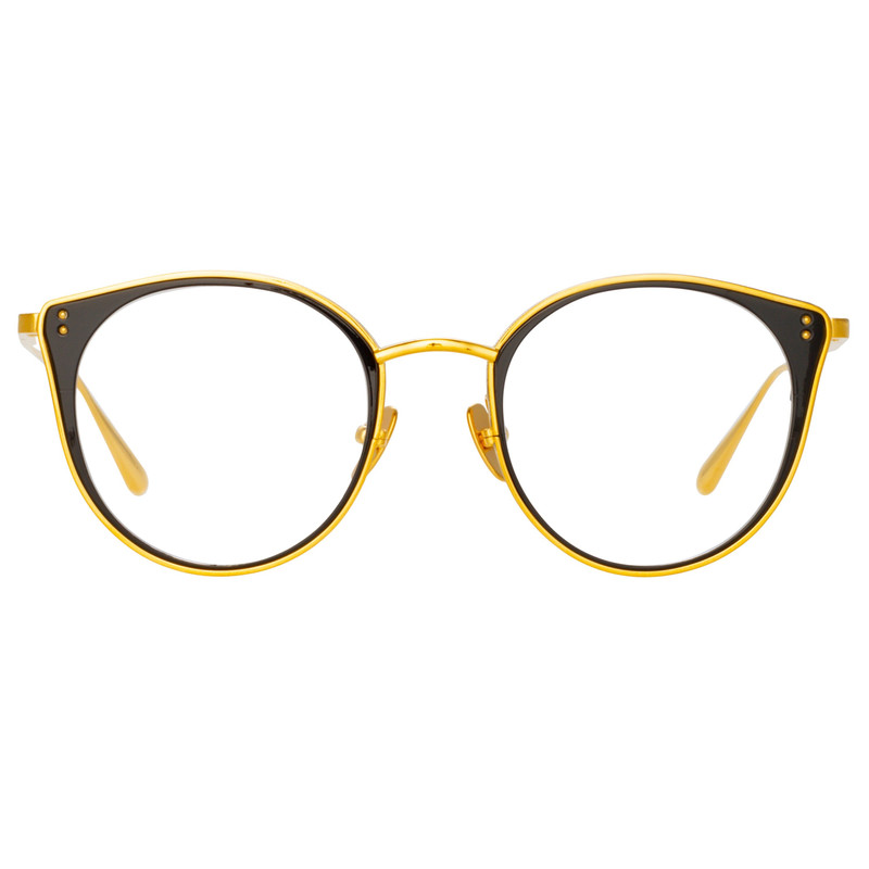 NEUSA OVAL OPTICAL FRAME IN YELLOW GOLD - 1