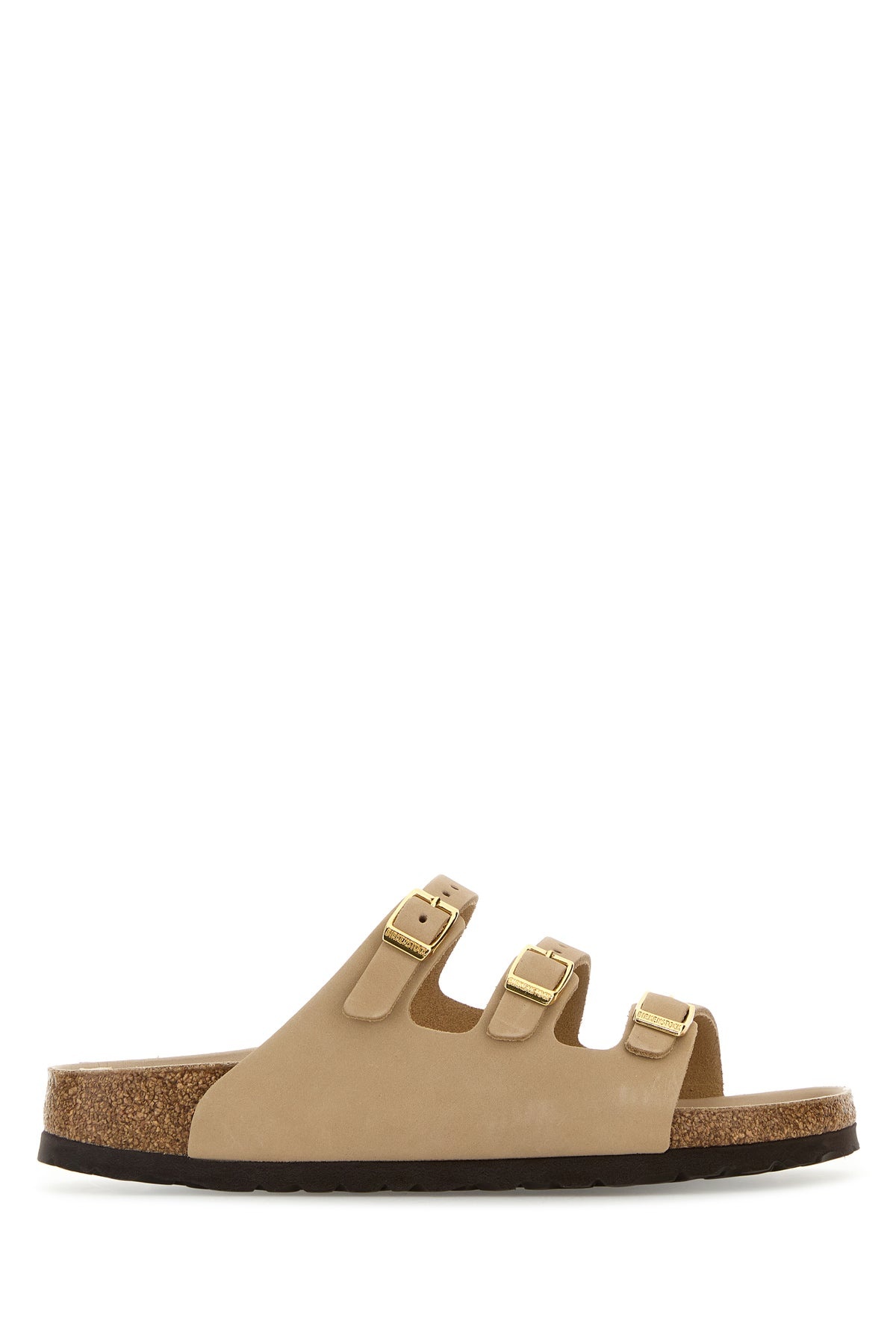 【関税&送料込】Birkenstock Beige Leather Florida Slippers Florida Flex Platform Nubuk Leather Sandcastle | BIRKENSTOCK