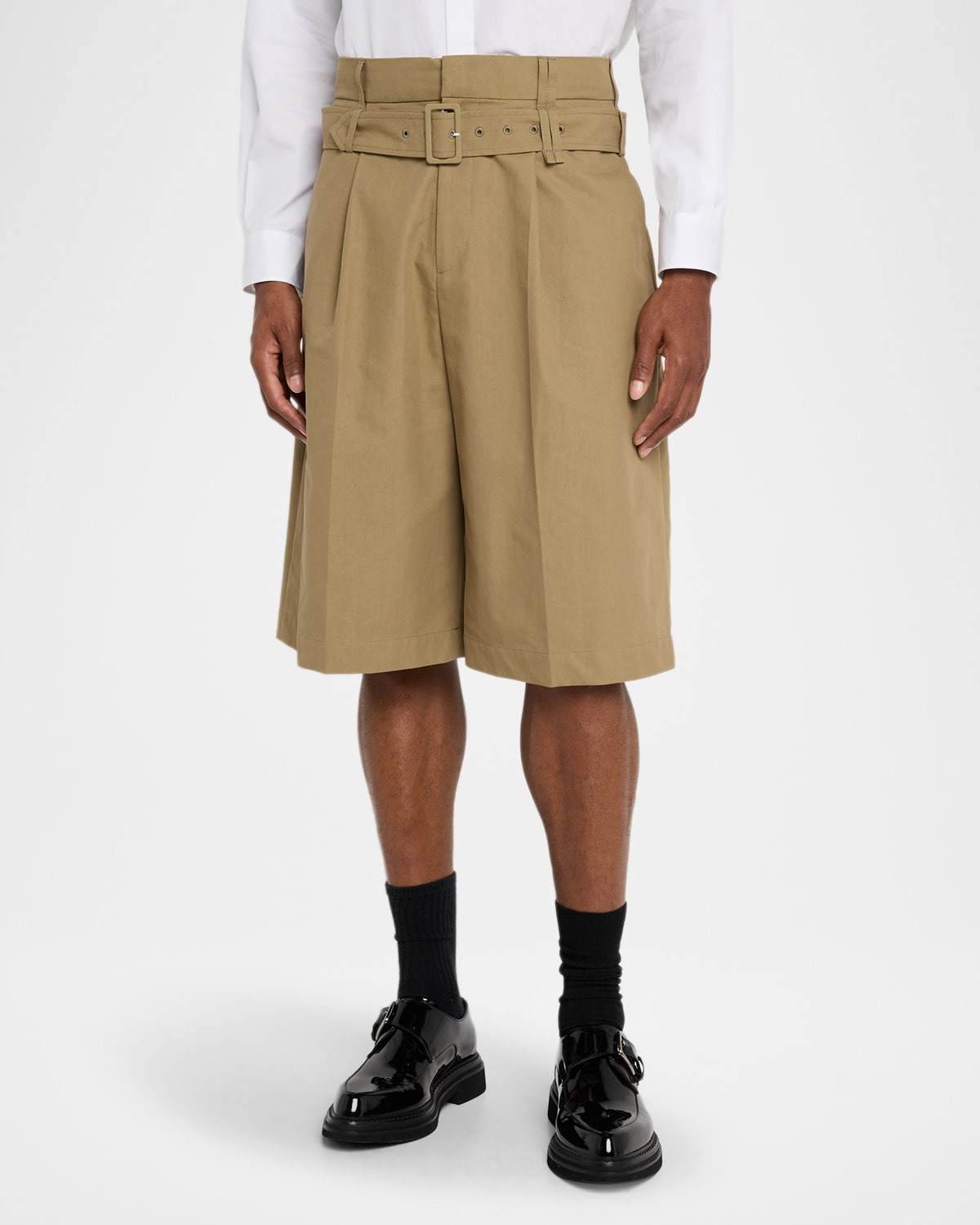 Men's Wide-Leg Multi-Belt Loop Shorts - 4