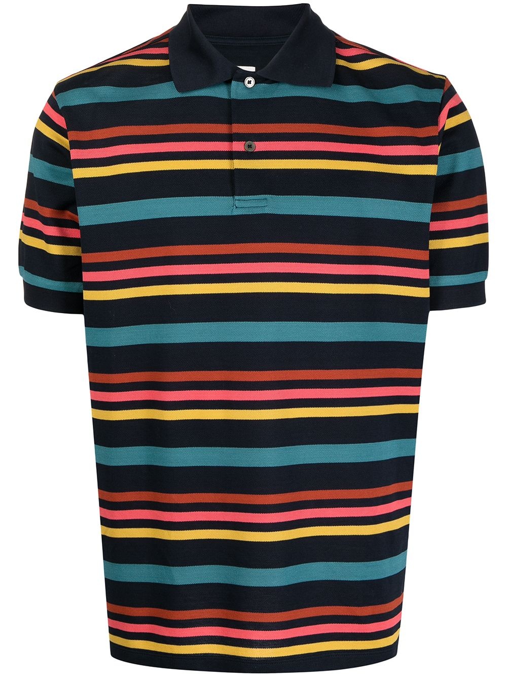 Artist stripe-print polo shirt - 1