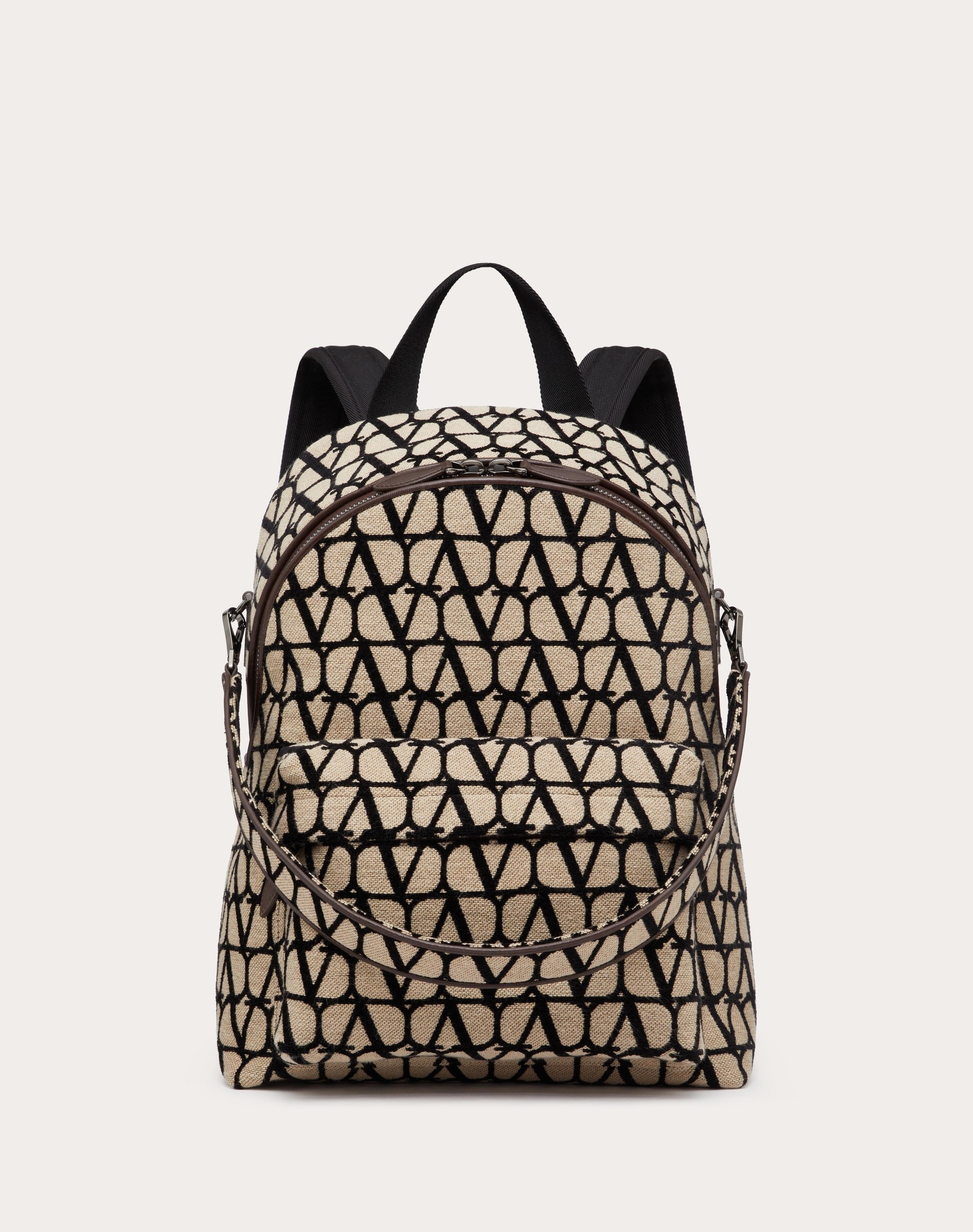 TOILE ICONOGRAPHE BACKPACK WITH LEATHER DETAILING - 1