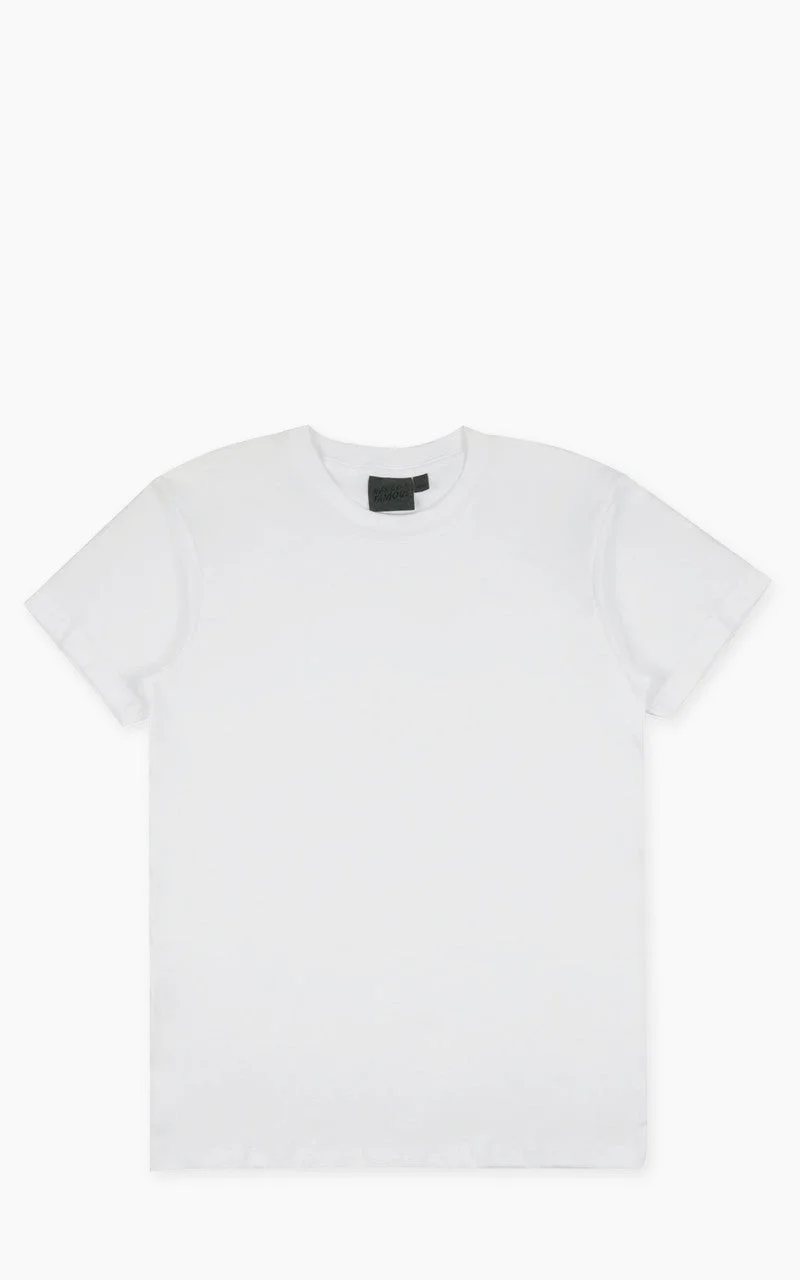 NAKED & FAMOUS DENIM CIRCULAR KNIT T-SHIRT WHITE - 1