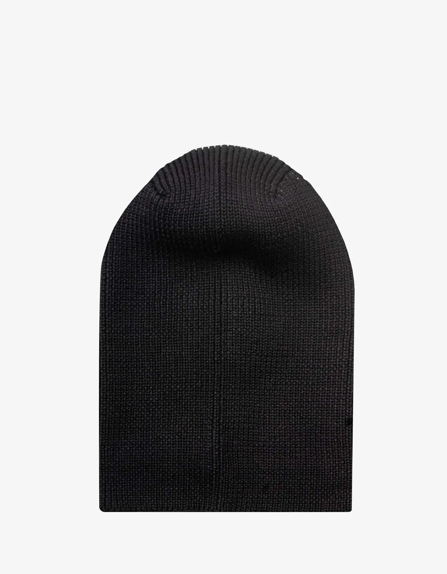 Saint Laurent Black Large Ribbed Wool Balaclava - 3
