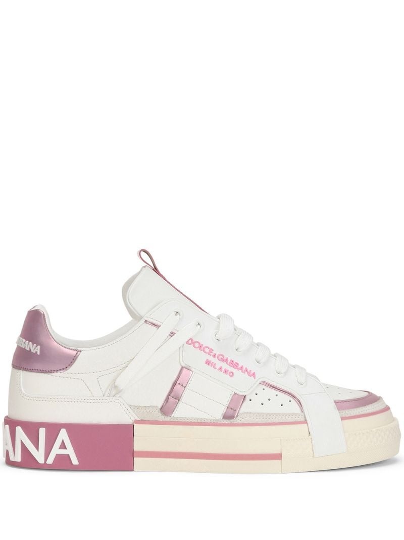 logo-stripe low-top sneakers - 1