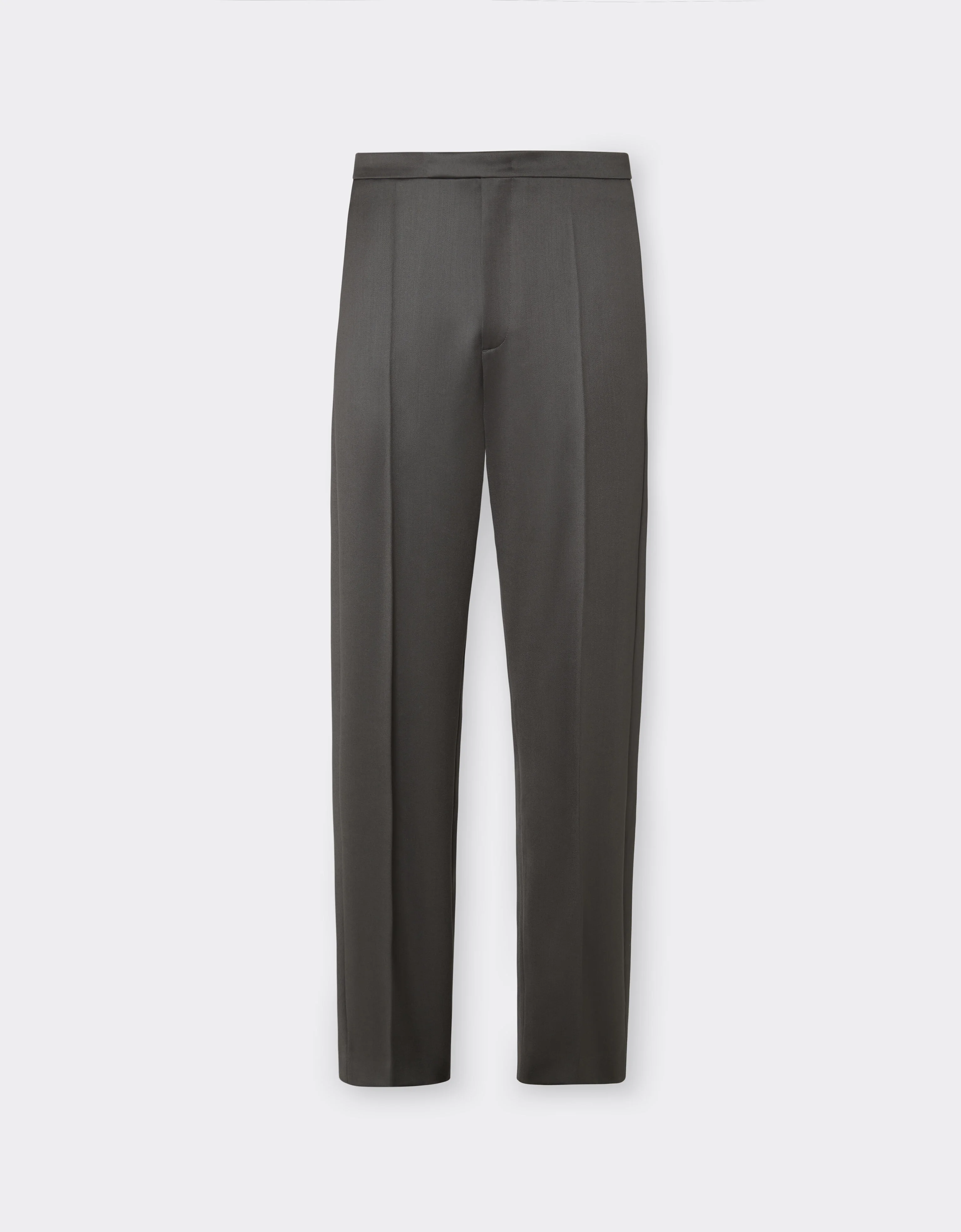 Brushed Wool Satin Trousers - 1