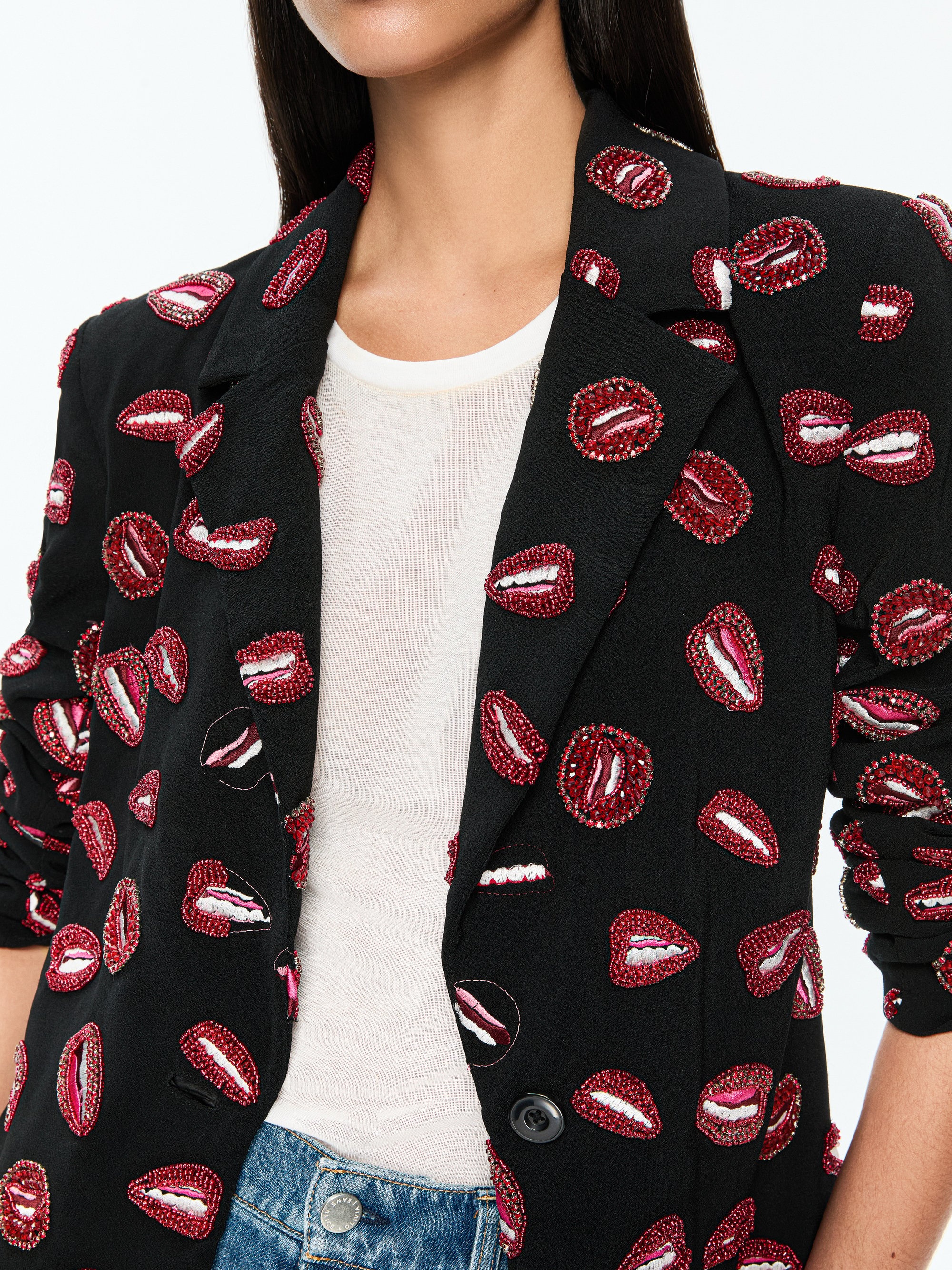 A+O X TOM WESSELMANN BRET EMBELLISHED LONG BLAZER - 6