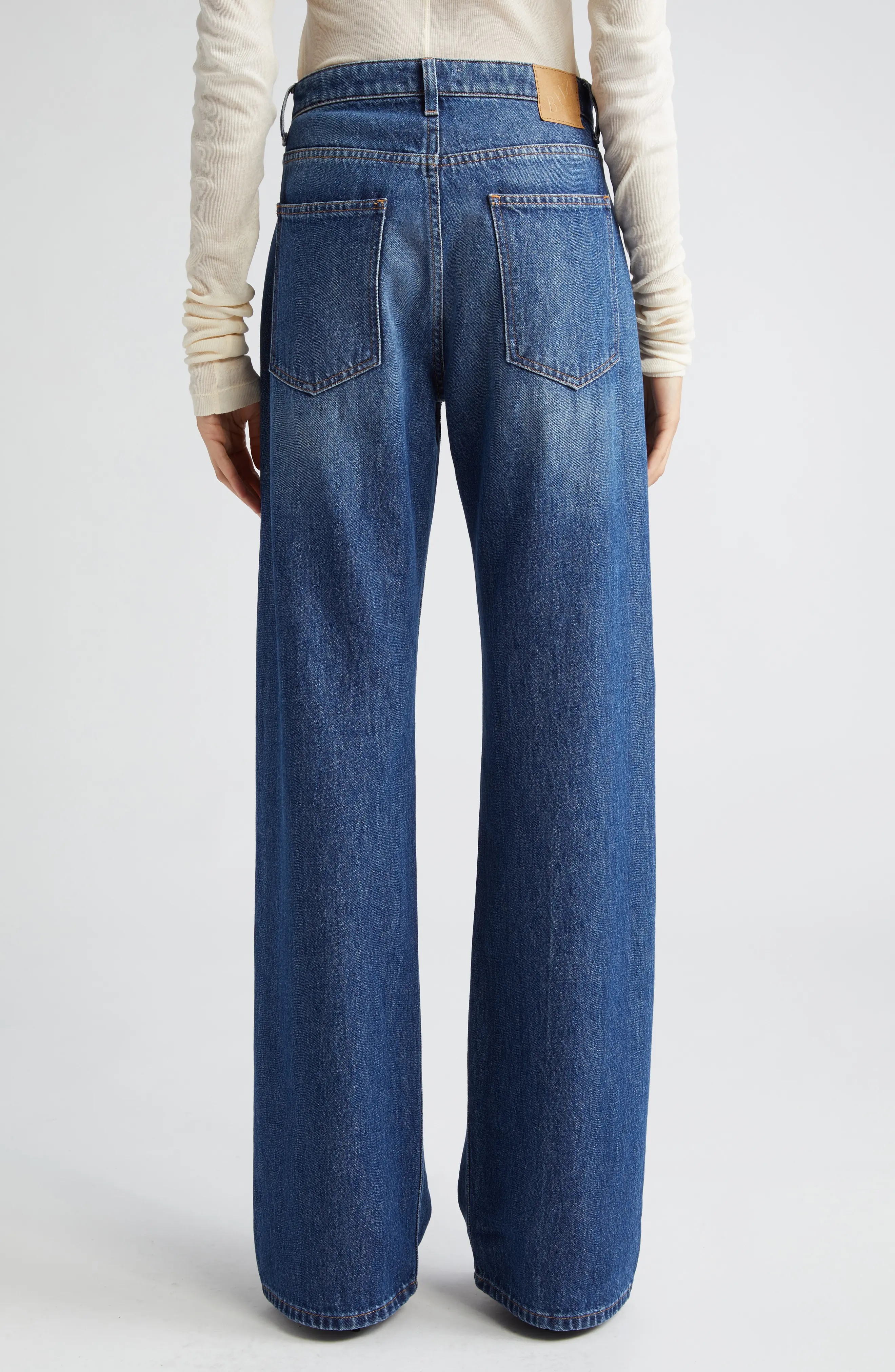 Ease High Waist Straight Leg Organic Cotton Denim Jeans - 3