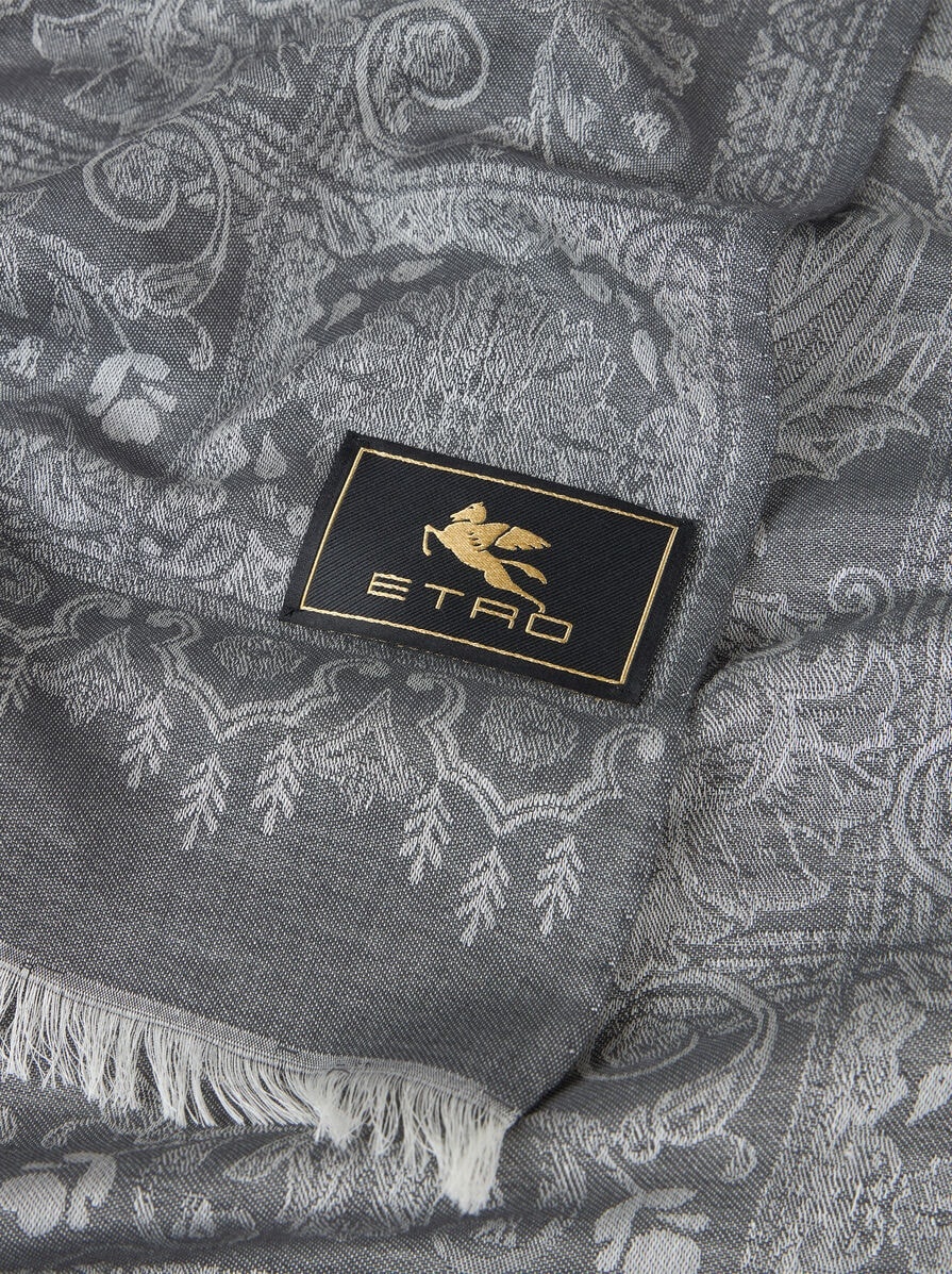 WOOL, COTTON AND SILK SCARF - 3
