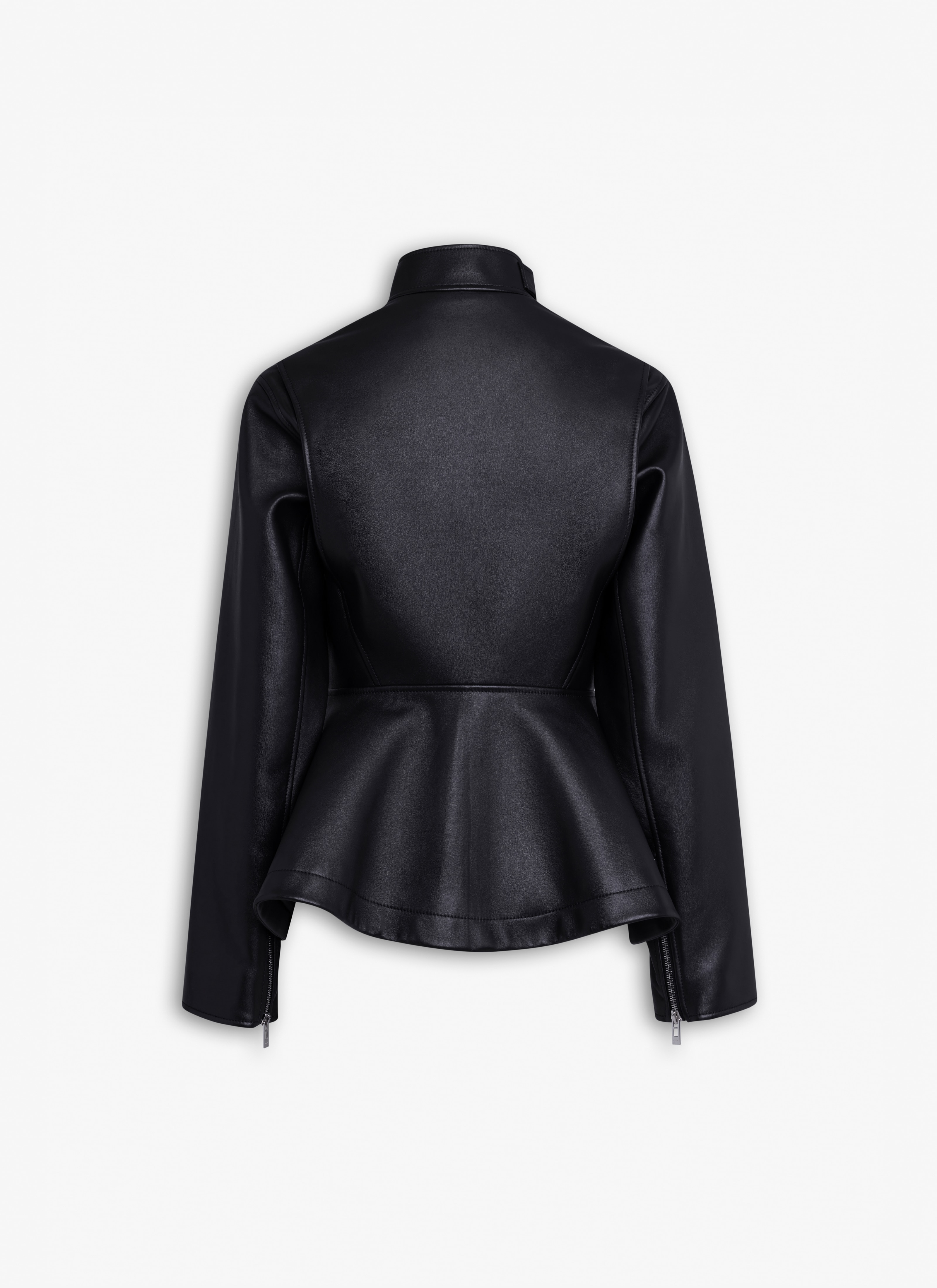 PEPLUM LEATHER JACKET - 4