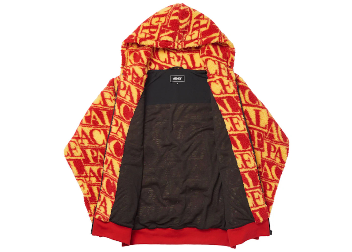 Palace J-Ard Fleece Jacket Red/Yellow - 3