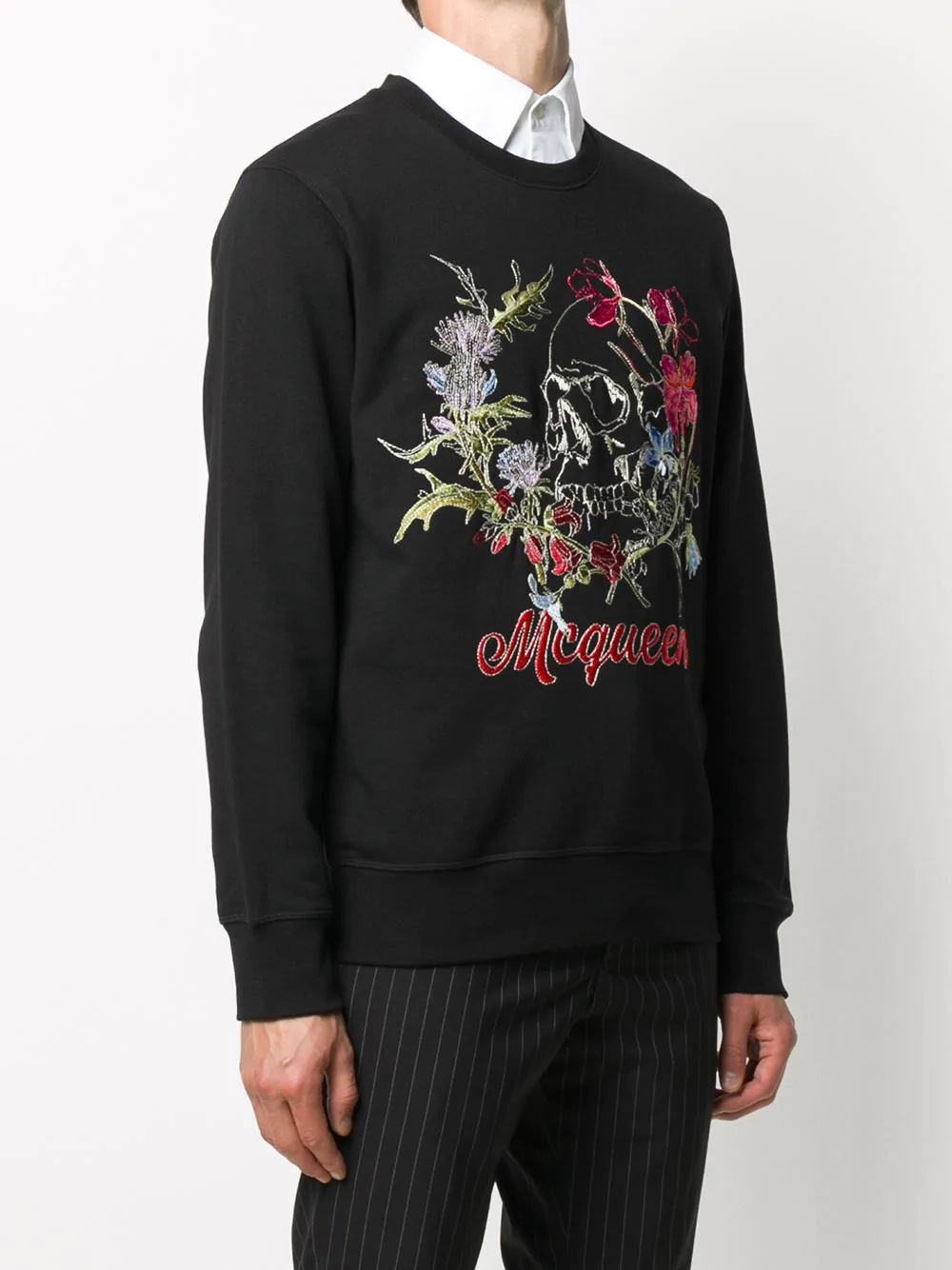 floral-embroidered sweatshirt - 3