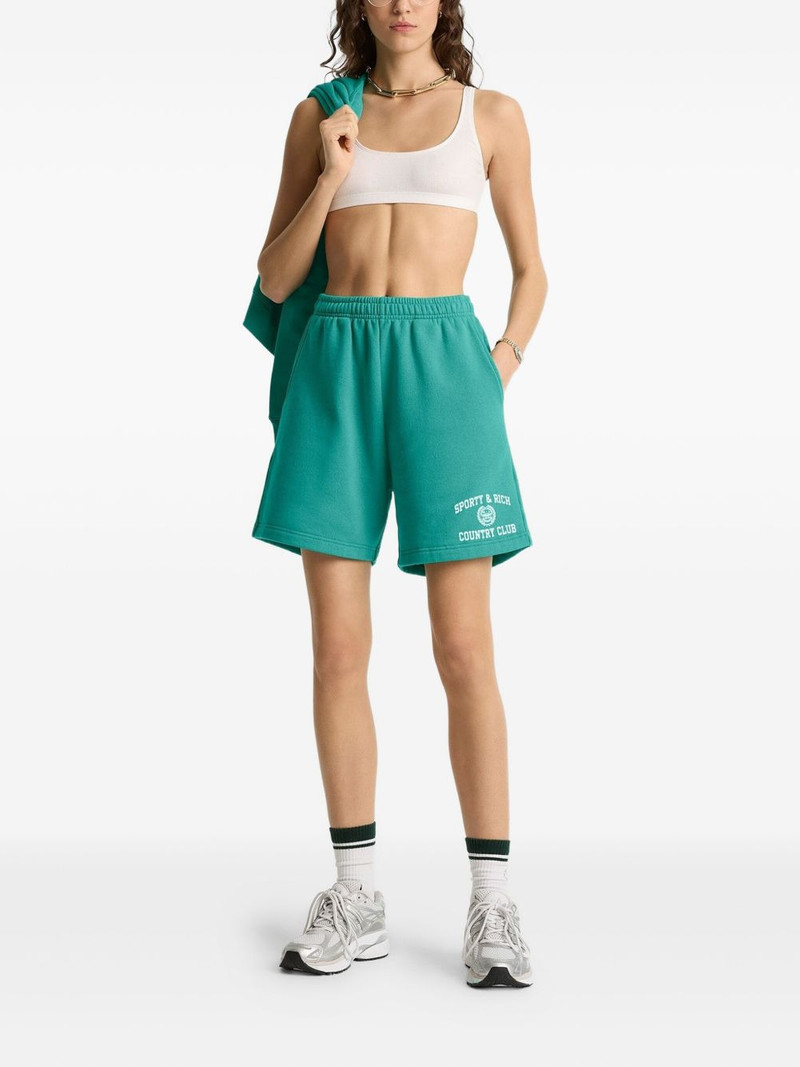 Sporty & Rich logo-embroidered fleece shorts outlook