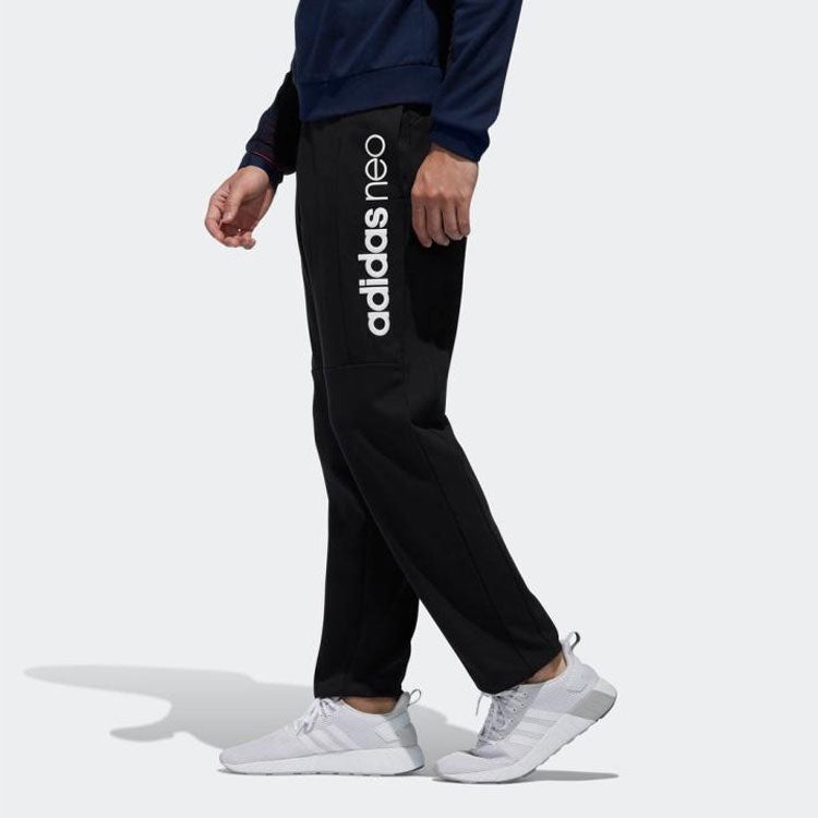 adidas neo Casual Sports Knit Long Pants Black DM2174 - 5