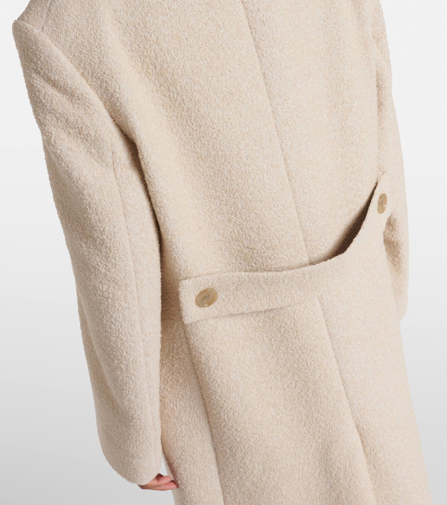 Double-breasted wool-blend coat - 5