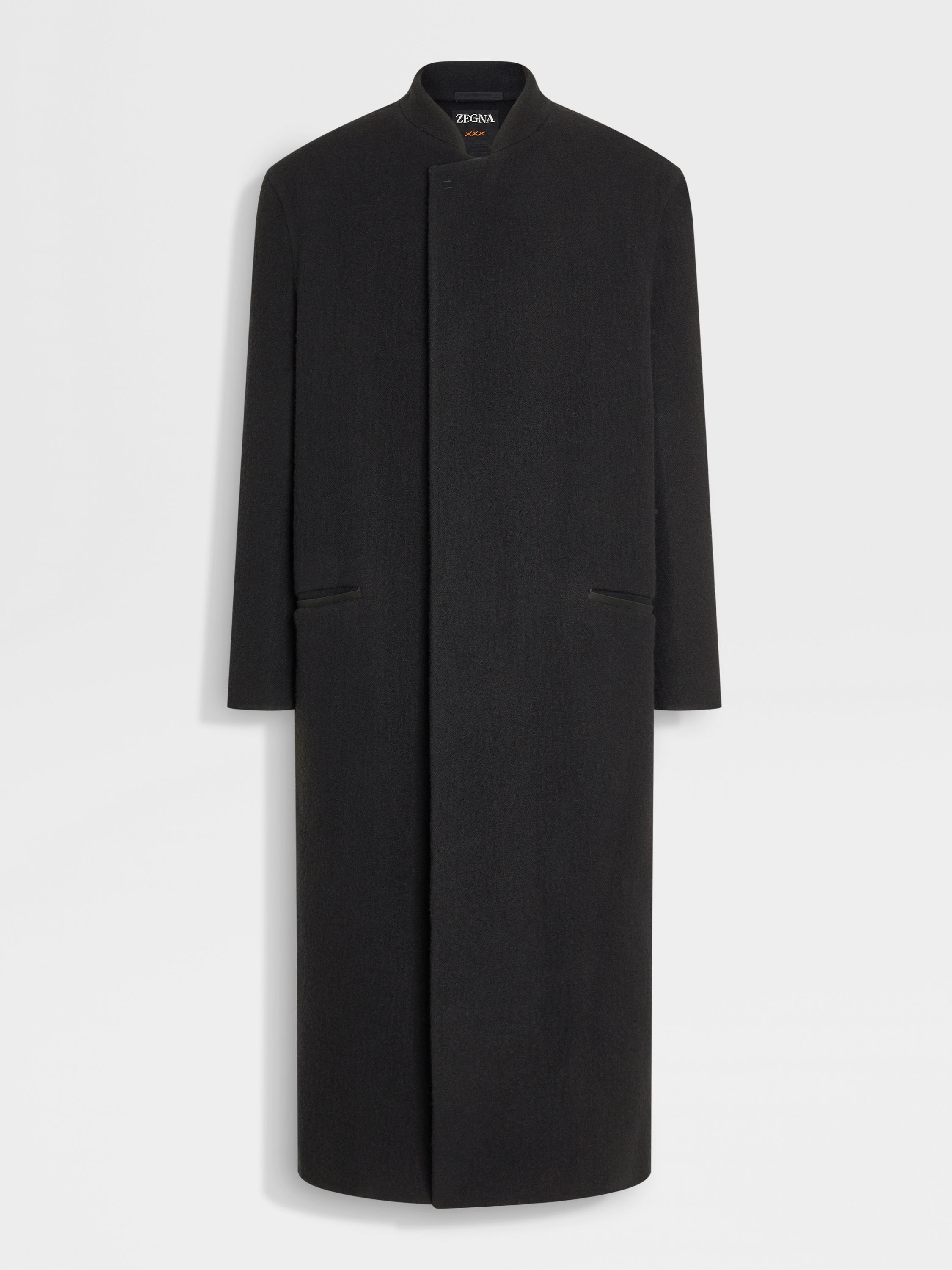 BLACK TROFEO™ CASHMERE COAT - 1