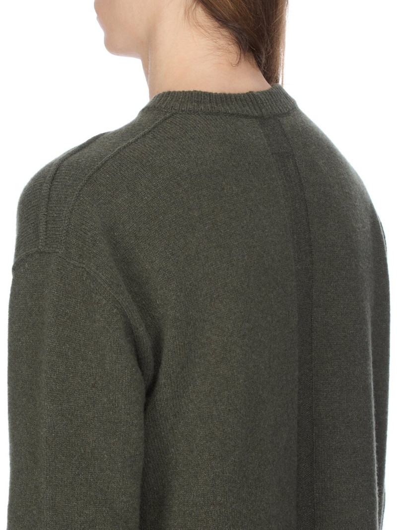 Boiled Cashmere and Wool-Blend Sweater Green 5