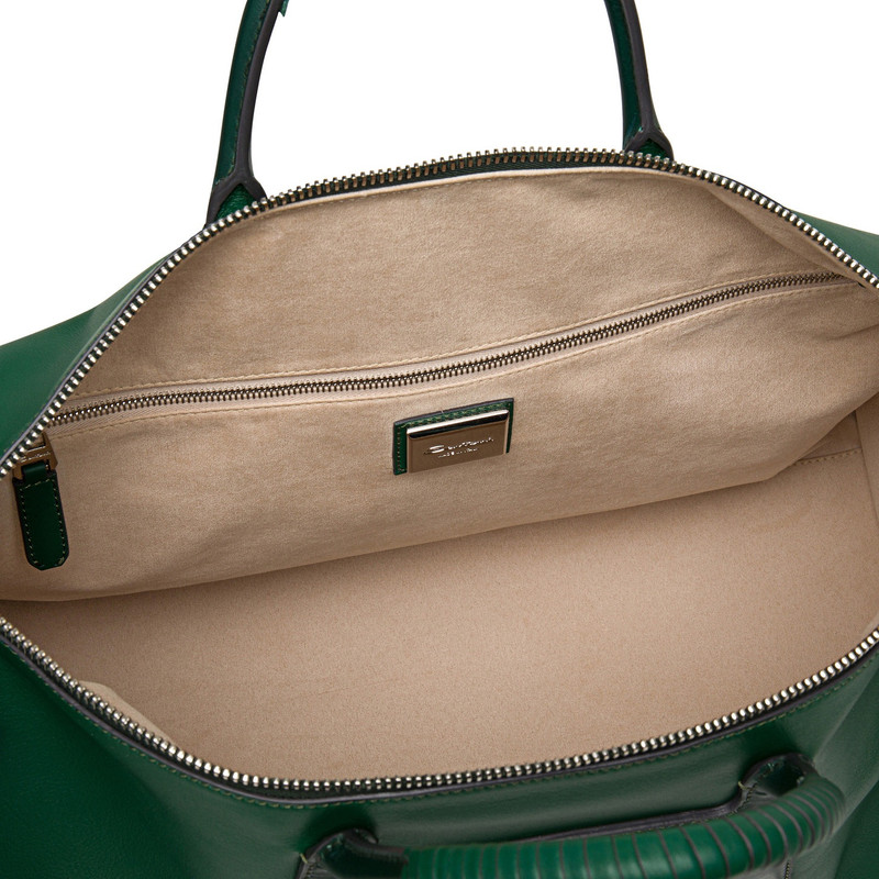 Green leather weekend bag 3