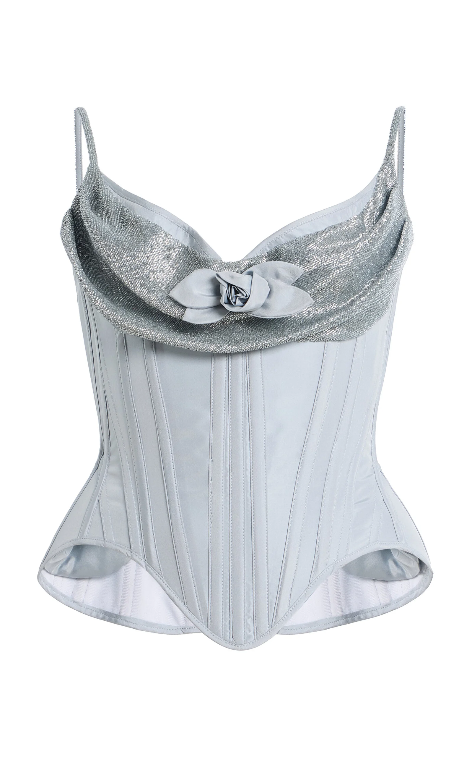 Exclusive Silk Taffeta Corset Top blue - 1