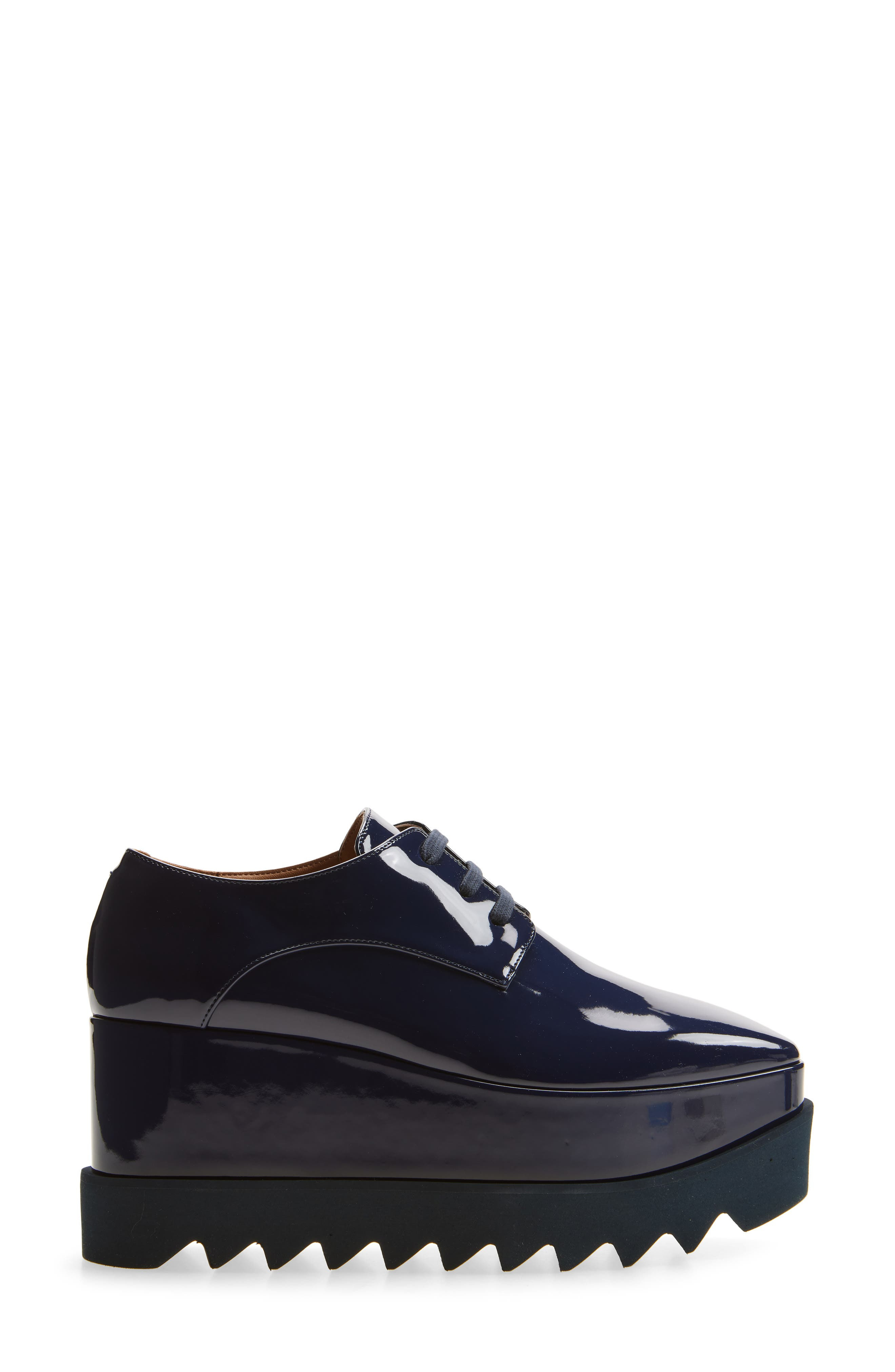 Stella McCartney Sneakelyse Patent Platform Sneaker in Navy at Nordstrom - 3