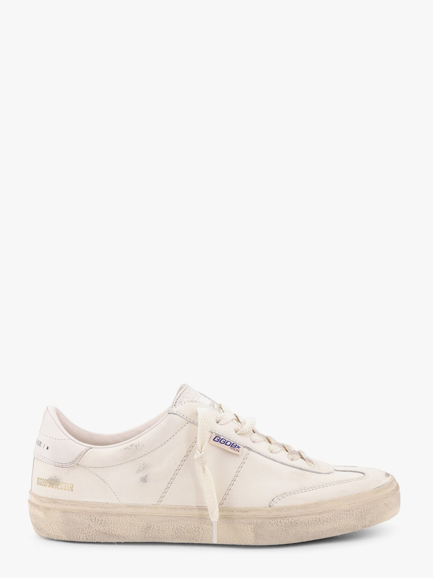 SOUL STAR LEATHER LOW-TOP SNEAKERS WITH USED EFFECT - 1