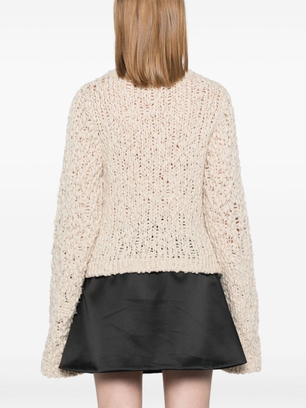 textured cropped cardigan - 4