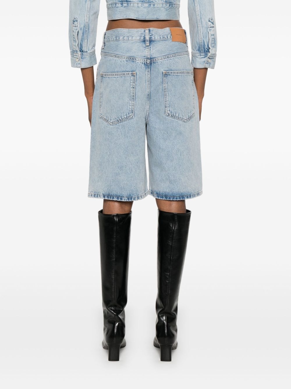 low-rise denim shorts - 4