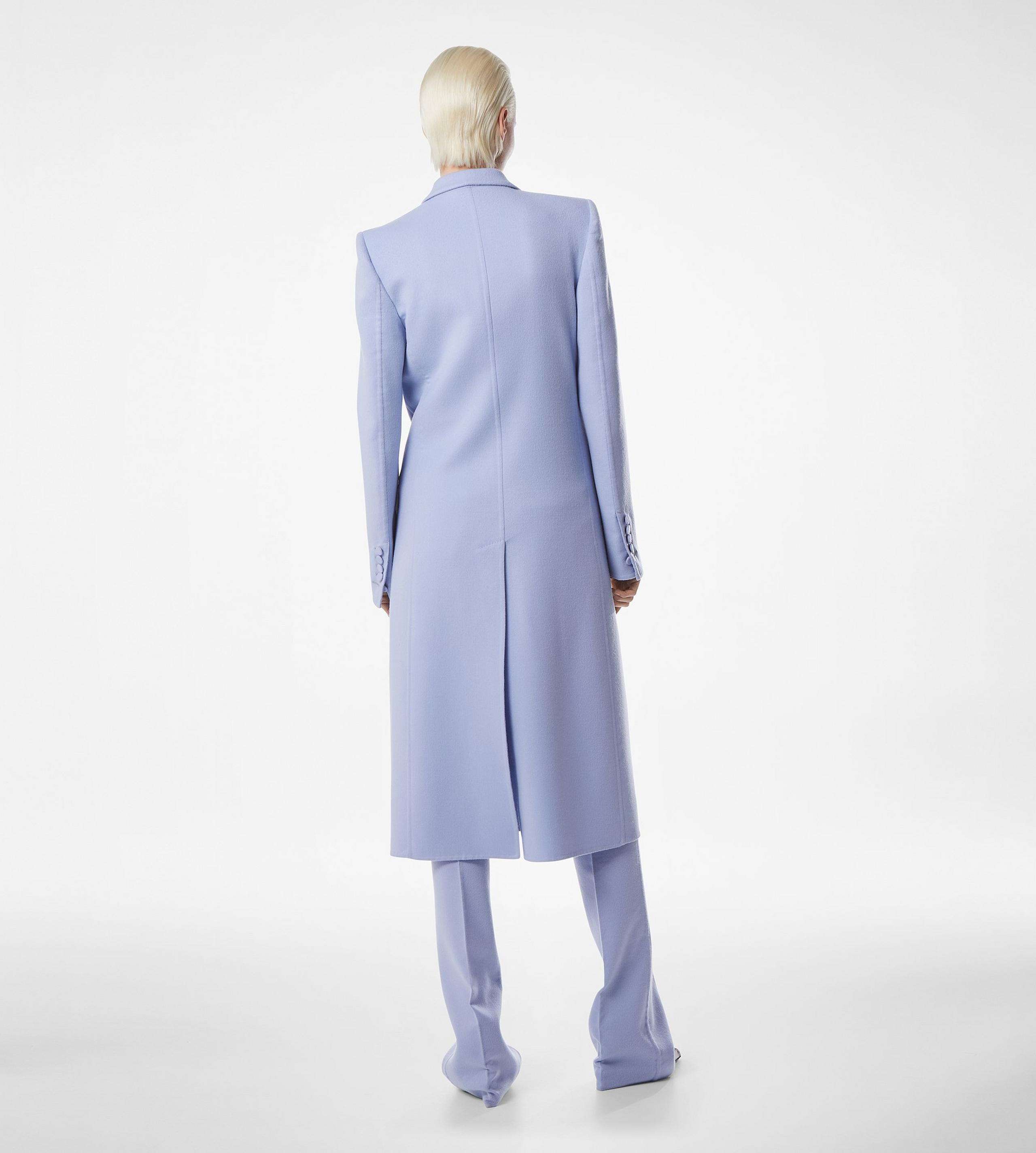 DOUBLE FACE LIGHT WOOL DOUBLE BREASTED COAT - 4