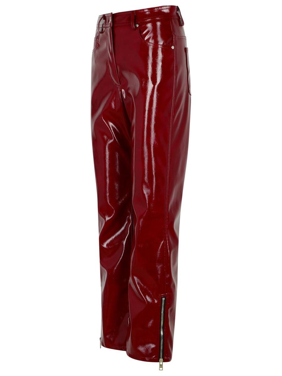 Msgm Burgundy Polyester Pants - 2