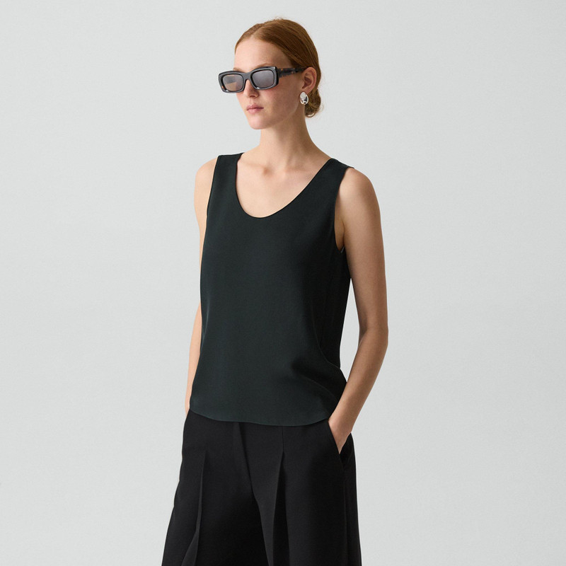 Straight Shell Top in Silk Georgette 2