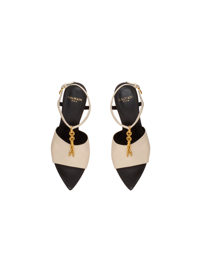 Sync leather sandals with heel 3
