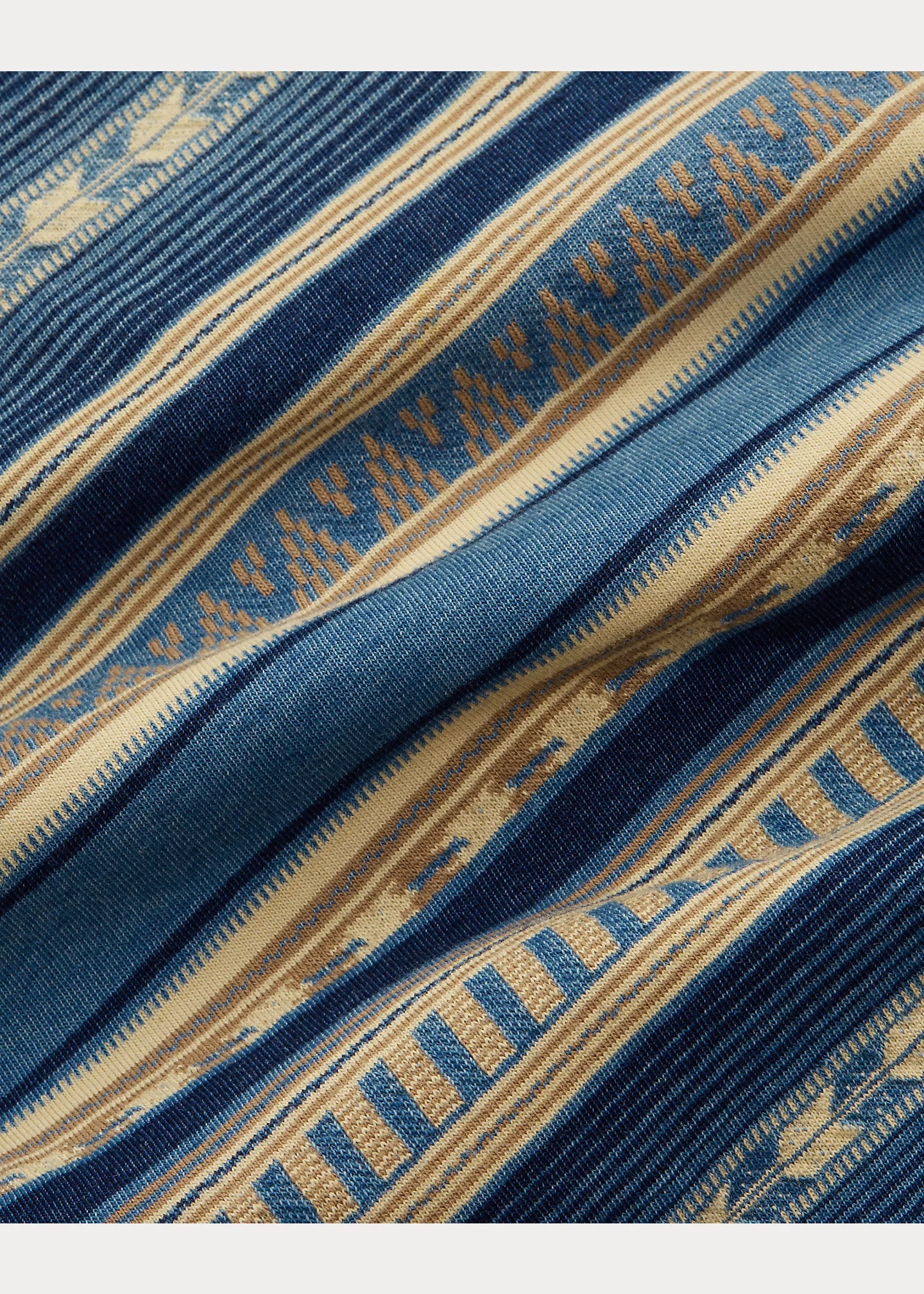 Slim Fit Indigo Jacquard Western Shirt - 7