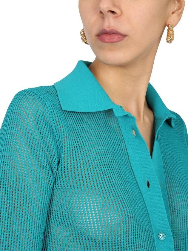 Tシャツ・カットソー BOTTEGA VENETA SS21 MESH CARDIGAN (648977_V0BN03103) Bottega Veneta Mesh Buttoned Cardigan | italist