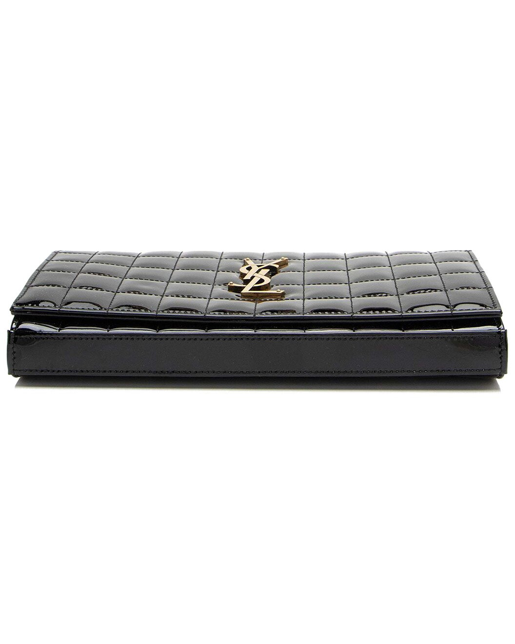 Saint Laurent Black Quilted Leather Monogram Cassandre Chain Wallet (Authentic Pre-Loved) - 3