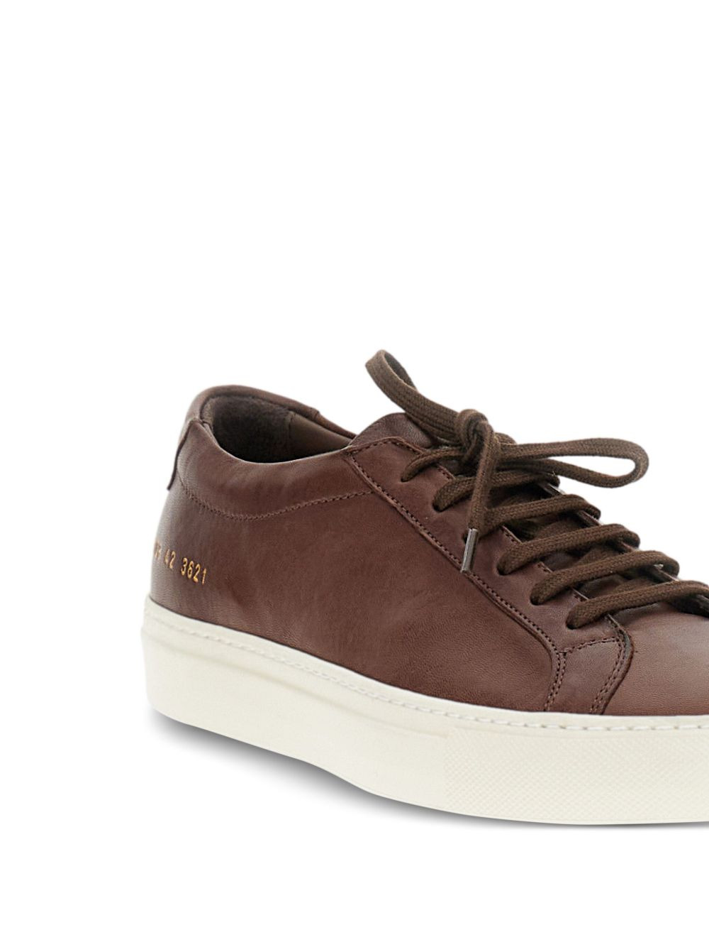 lace-up leather sneakers - 4