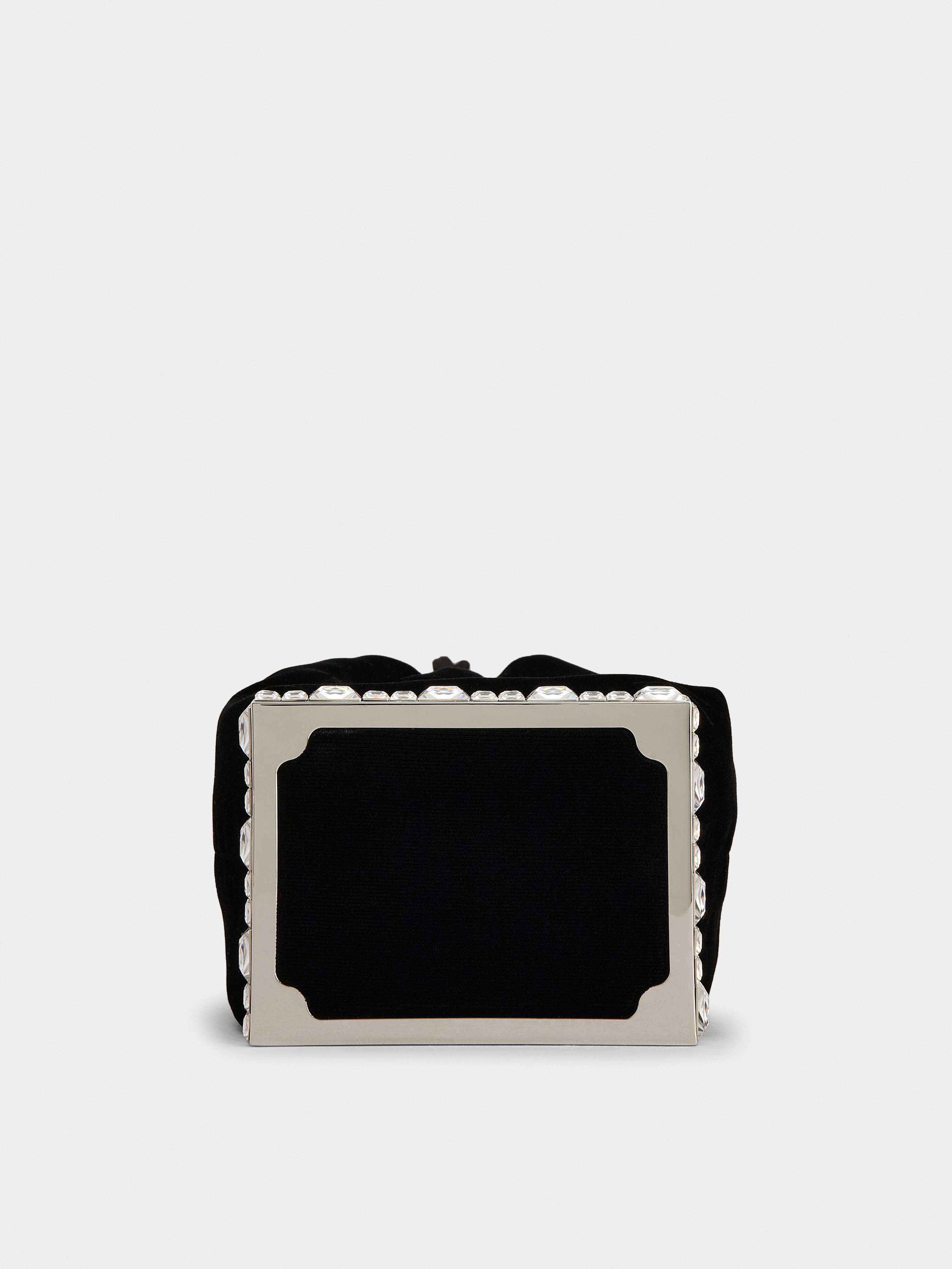 Viv' Pocket Strass Cube Bag in Velvet - 5