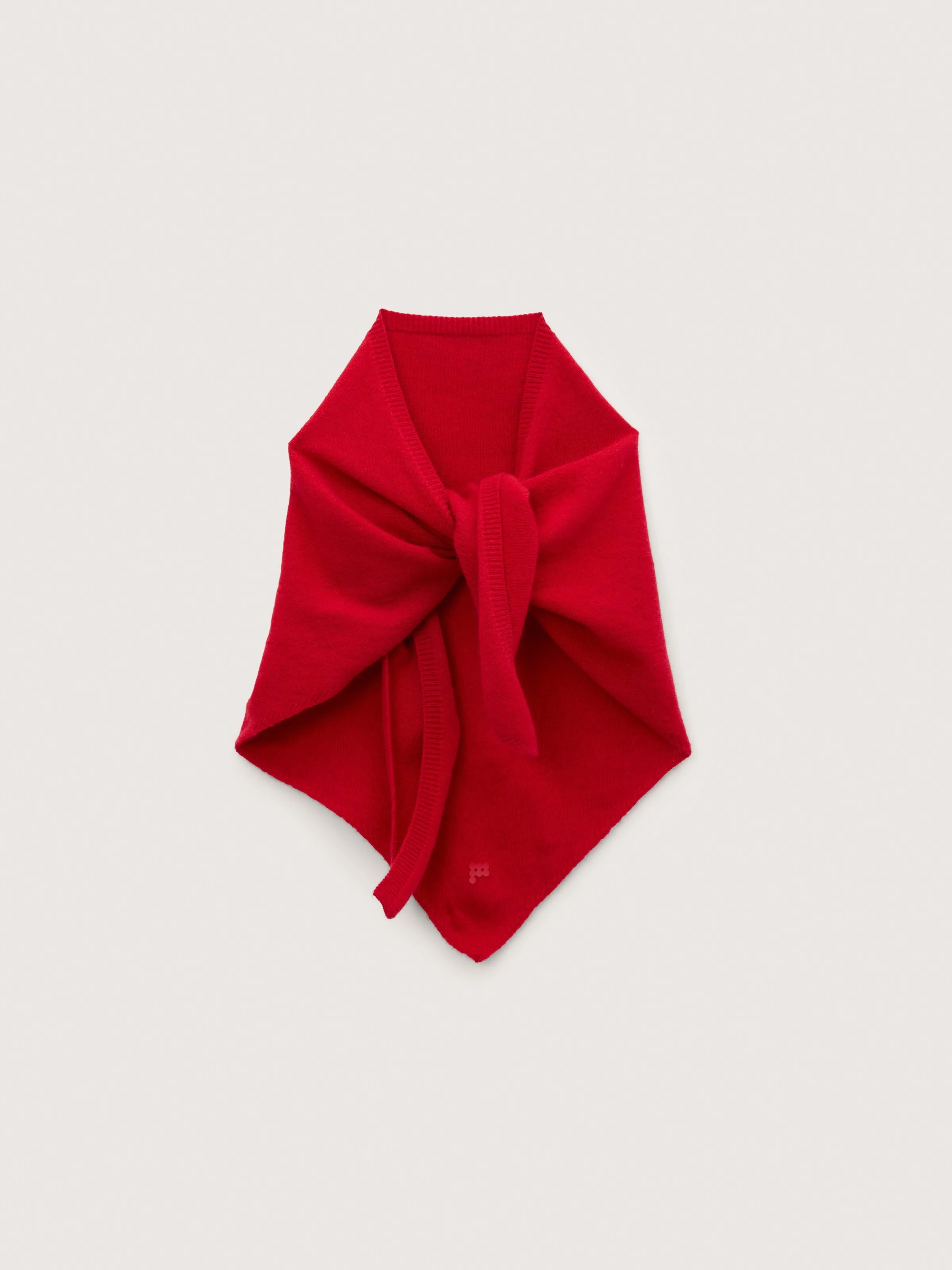 Cashmere and Merino Wool Blend Bandana Scarf - Passion Red - 1