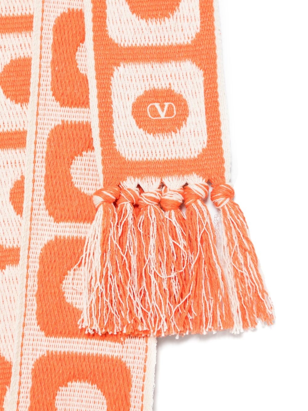 pattern-jacquard scarf - 2
