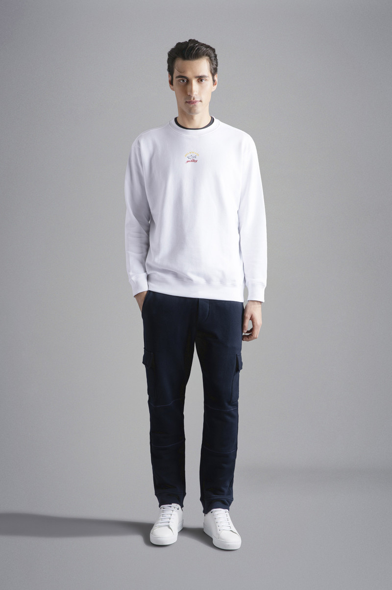 Paul & Shark COTTON TRACKPANTS WITH PRINT outlook